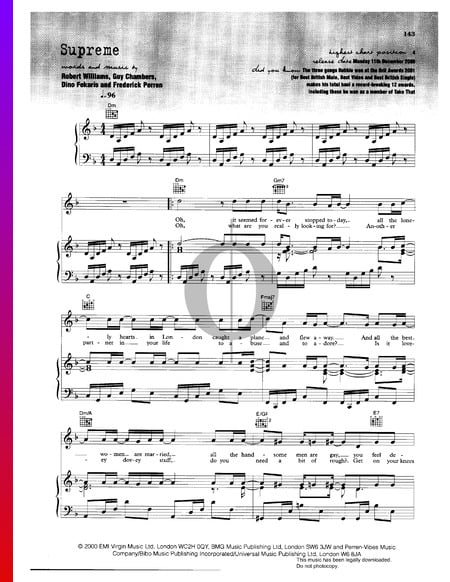 Supreme Sheet Music