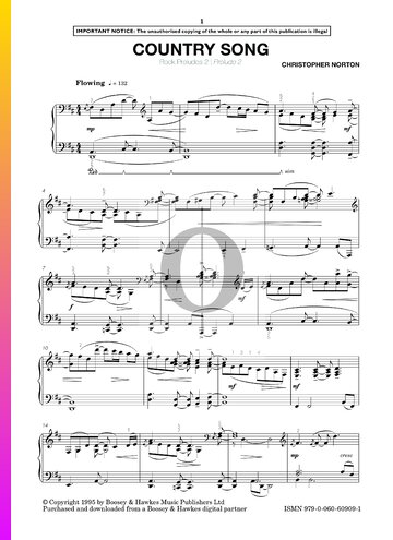 Rock Preludes 2: No. 2 Country Song Sheet Music