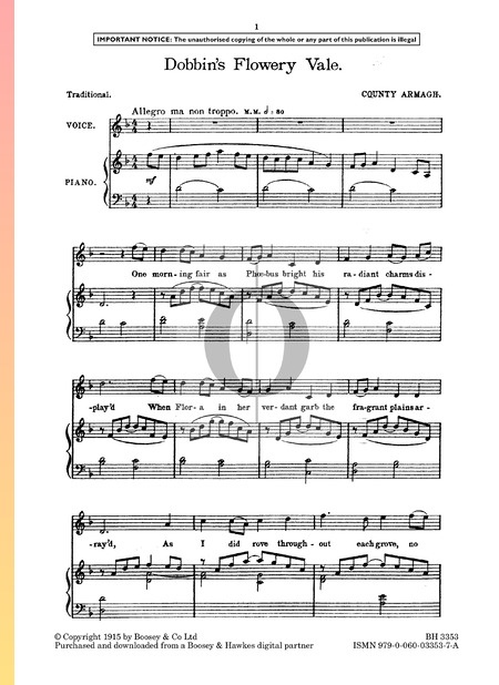 Dobbin's Flowery Vale Sheet Music