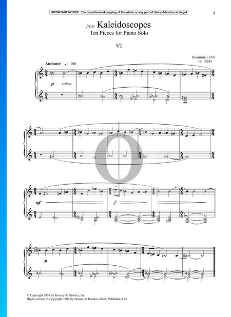 Kaleidoscopes: No. 6 Musik-Noten