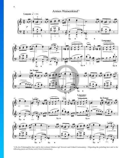 The Poor Orphan, Op. 68 No. 6 Sheet Music