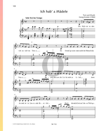 Ich hab' a Mädele Sheet Music