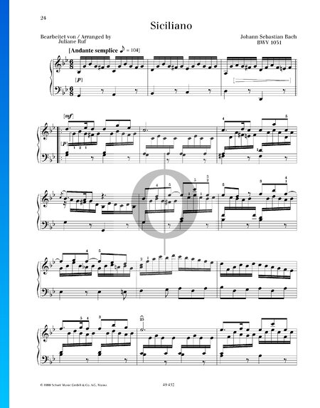 Flötensonate in Es-Dur, BWV 1031: 2. Siciliano