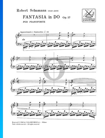 Fantasia in C Major, Op. 17 Spartito