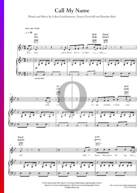 Call My Name Sheet Music