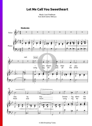 Let Me Call You Sweetheart Sheet Music