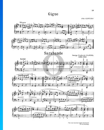 Sarabande Sheet Music