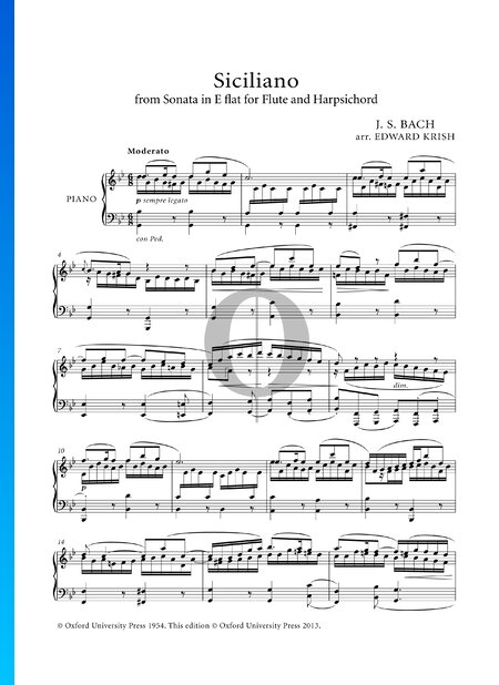 Flute Sonata in E-flat Major, BWV 1031: 2. Siciliano
