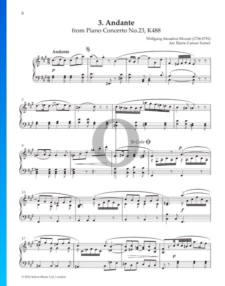 Concerto pour piano n° 23 en La majeur, K. 488 : 2. Adagio