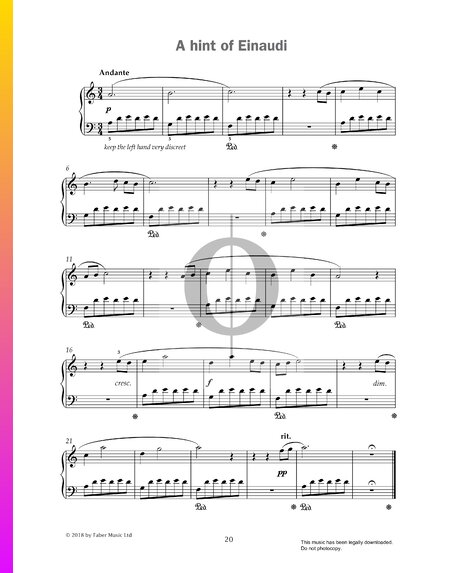 A Hint Of Einaudi Sheet Music