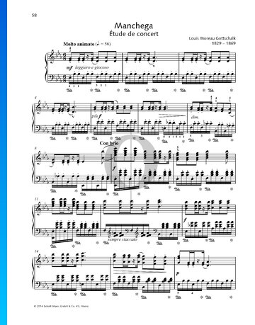 Manchega: Étude de concert, Op. 38 Sheet Music