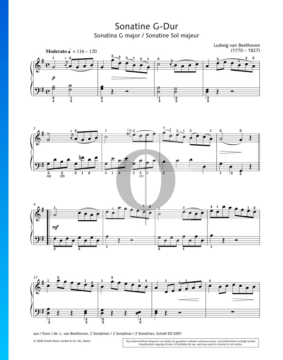Sonatina In G Major WoO Anh 5 No 1 Partitura Ludwig Van Beethoven sonatina-in-g-major-woo-anh-5-no-1-partitura-ludwig-van-beethoven