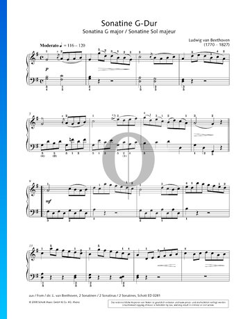 Sonatine in G-Dur, WoO Anh. 5 Nr. 1 Musik-Noten