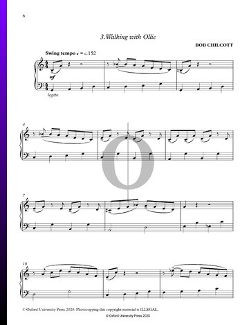 A Little Jazz Piano: No. 3 Walking with Ollie Partitura