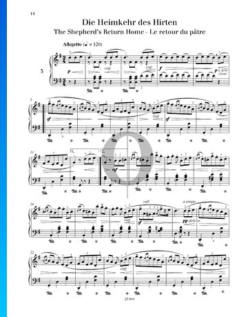 Die Heimkehr des Hirten, Op. 109 Nr. 3 Musik-Noten