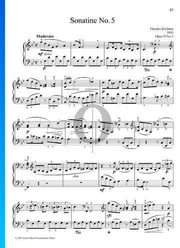 Sonatina, Op. 70 No. 5 Spartito