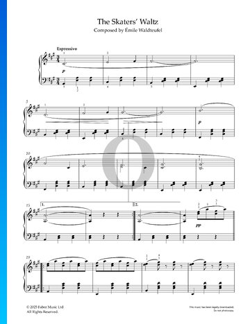Les Patineurs (The Skater's Waltz) Partitura
