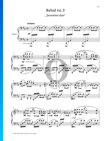 Ballad, Op. 12 No. 3 (Sevenlere dair) Sheet Music