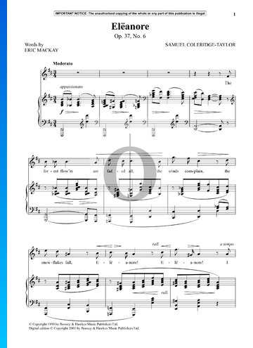 Eleanore, Op. 37 No. 6 Sheet Music