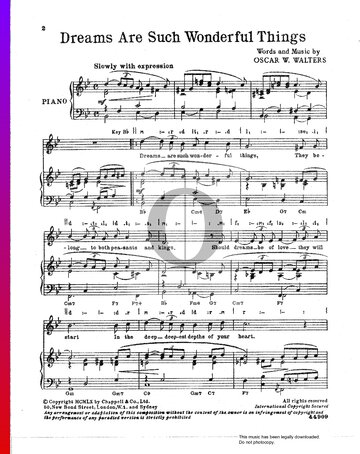 Dreams Are Such Wonderful Things Sheet Music