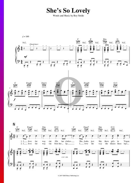 She's So Lovely Musik-Noten