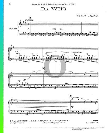 Doctor Who Theme Sheet Music