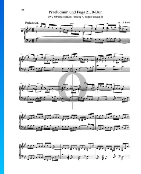 Prelude B-flat Major, BWV 890