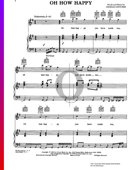 Oh How Happy Sheet Music