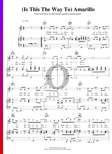 (Is This The Way To) Amarillo Sheet Music