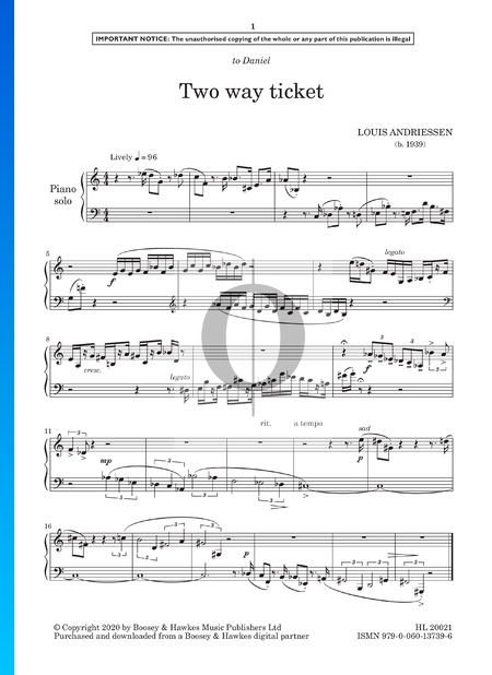 Two Way Ticket Musik-Noten