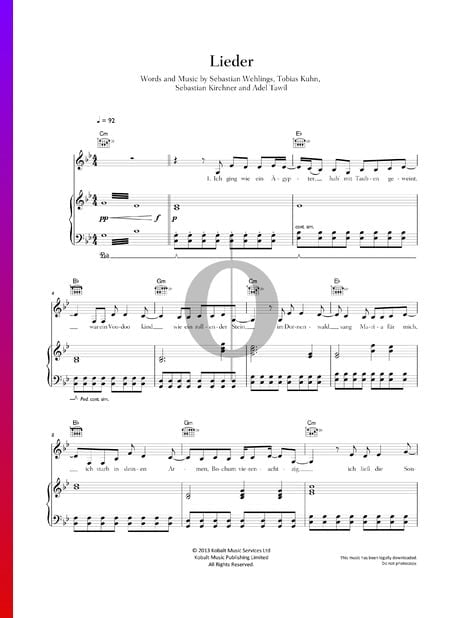 Lieder Partitura