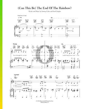 (Can This Be) The End Of The Rainbow Sheet Music