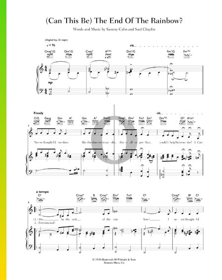 (Can This Be) The End Of The Rainbow Musik-Noten