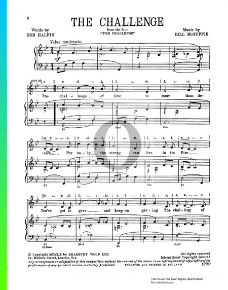 The Challenge Partitura