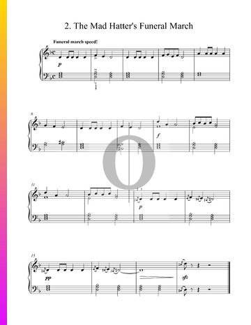 The Mad Hatter's Funeral March Partitura