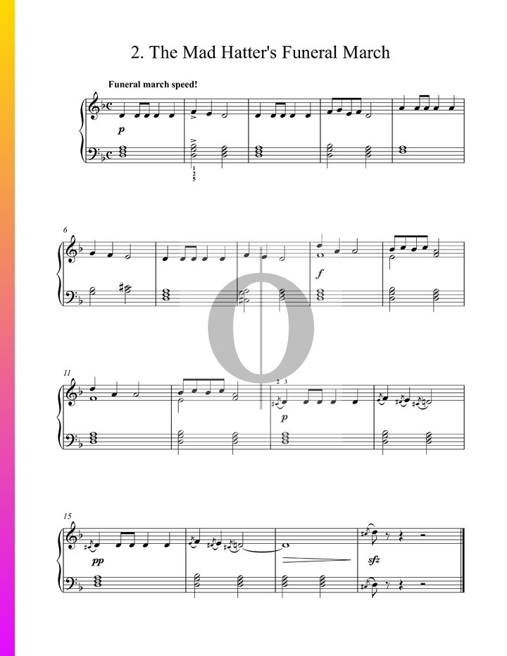 The Mad Hatter's Funeral March (Pam Wedgwood) Piano Sheet Music OKTAV