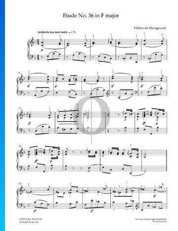 Etude No. 36 in F Major Sheet Music