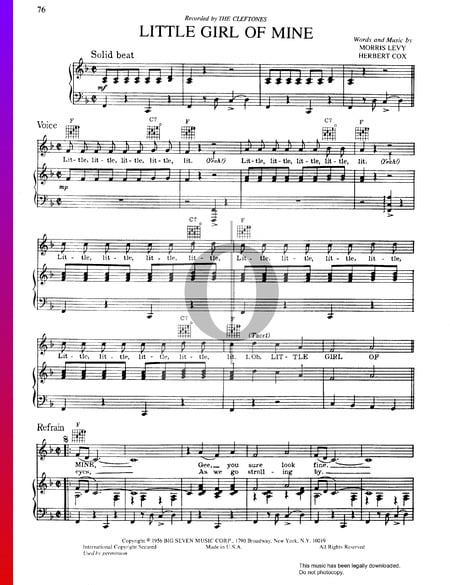 Little Girl Of Mine Musik-Noten
