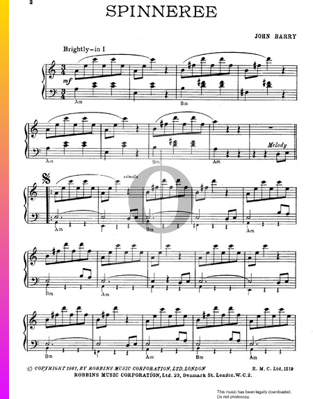 Spinneree Sheet Music