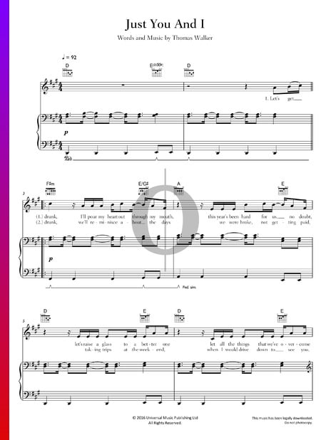 Just You And I Musik-Noten