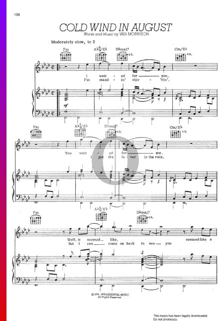 Cold Wind In August Sheet Music