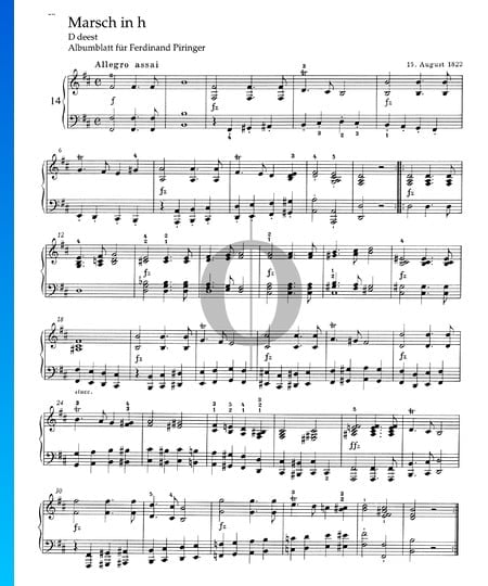 March in B Minor, D deest Sheet Music