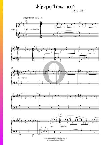 Sleepy Time no. 5 Musik-Noten
