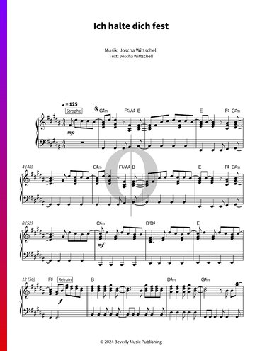 Ich halte dich fest Sheet Music