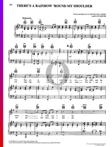 There's A Rainbow 'Round My Shoulder Sheet Music