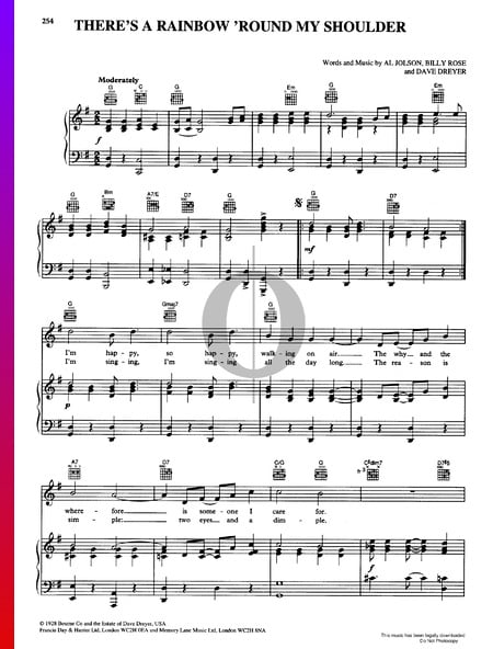 There's A Rainbow 'Round My Shoulder Musik-Noten