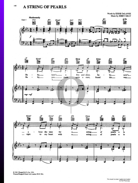 A String Of Pearls Partitura