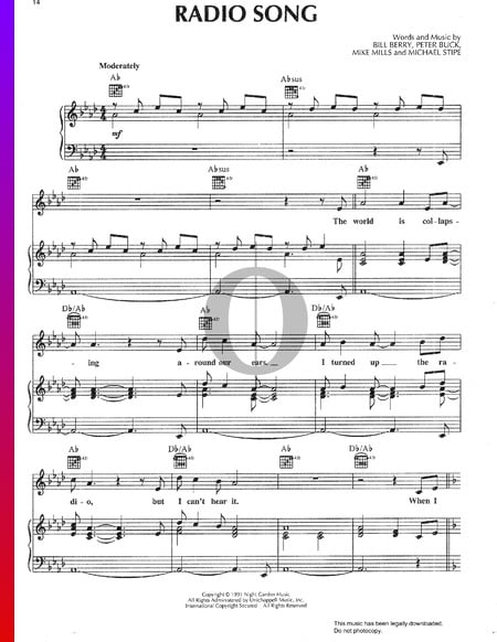Radio Song Sheet Music