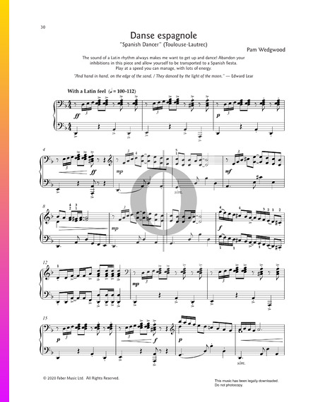 Danse Espagnole Musik-Noten