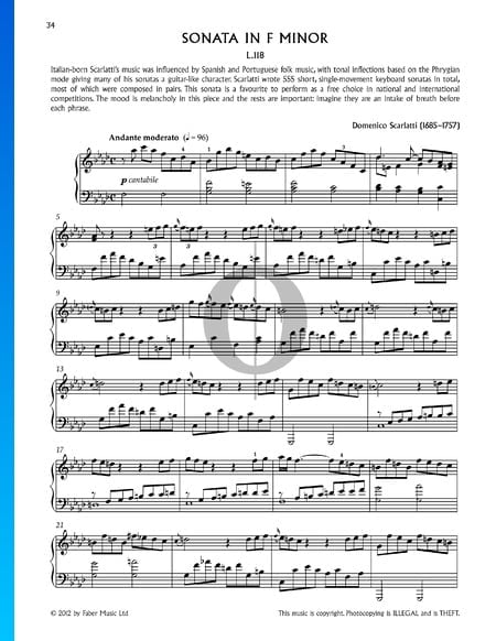 Sonate en Fa mineur, K466 (L.118)